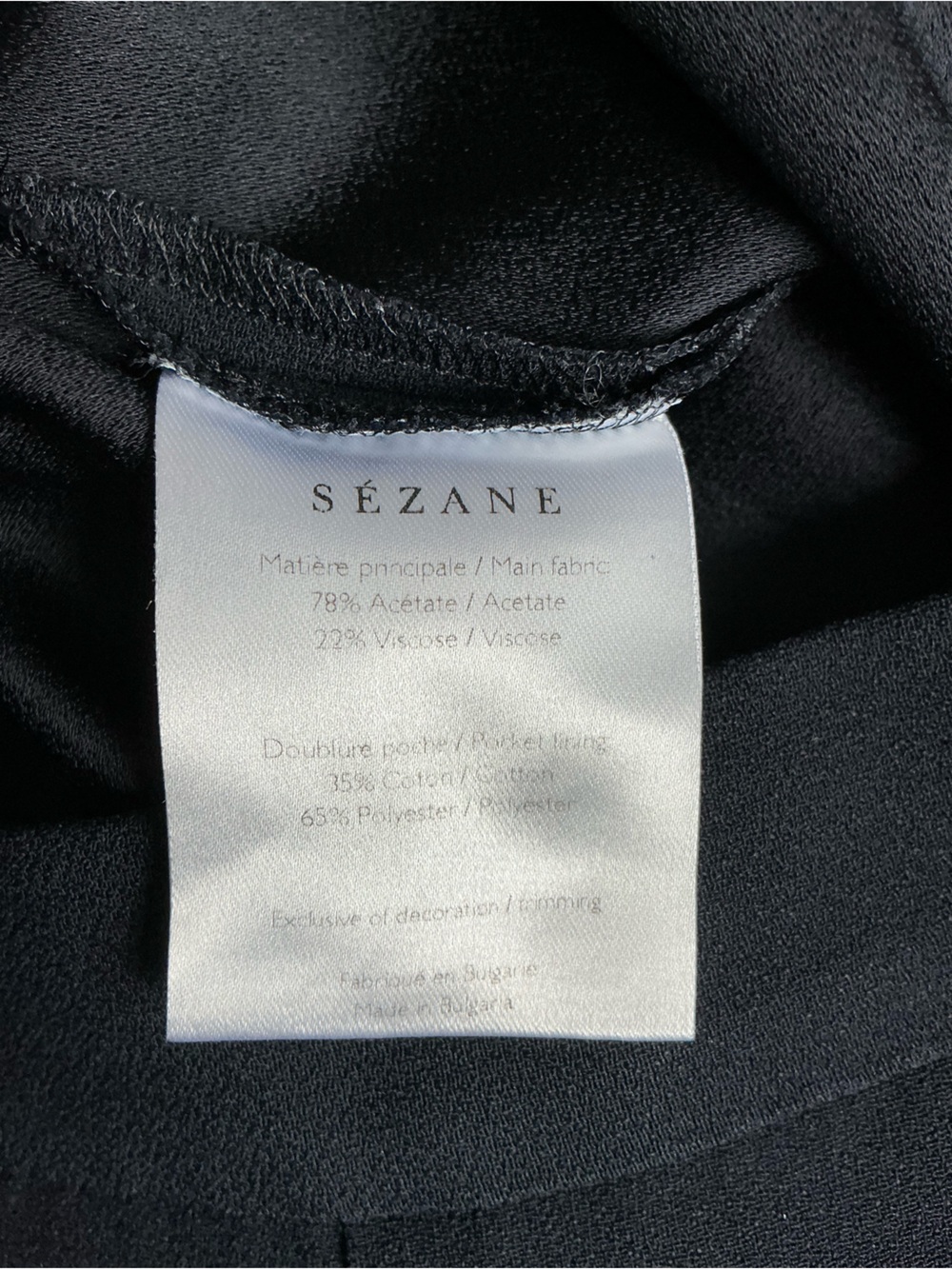 Sezane Women Navy Wide-Leg Dress Pants Sailor Double Button Waist size 36/4 US - Picture 8 of 9
